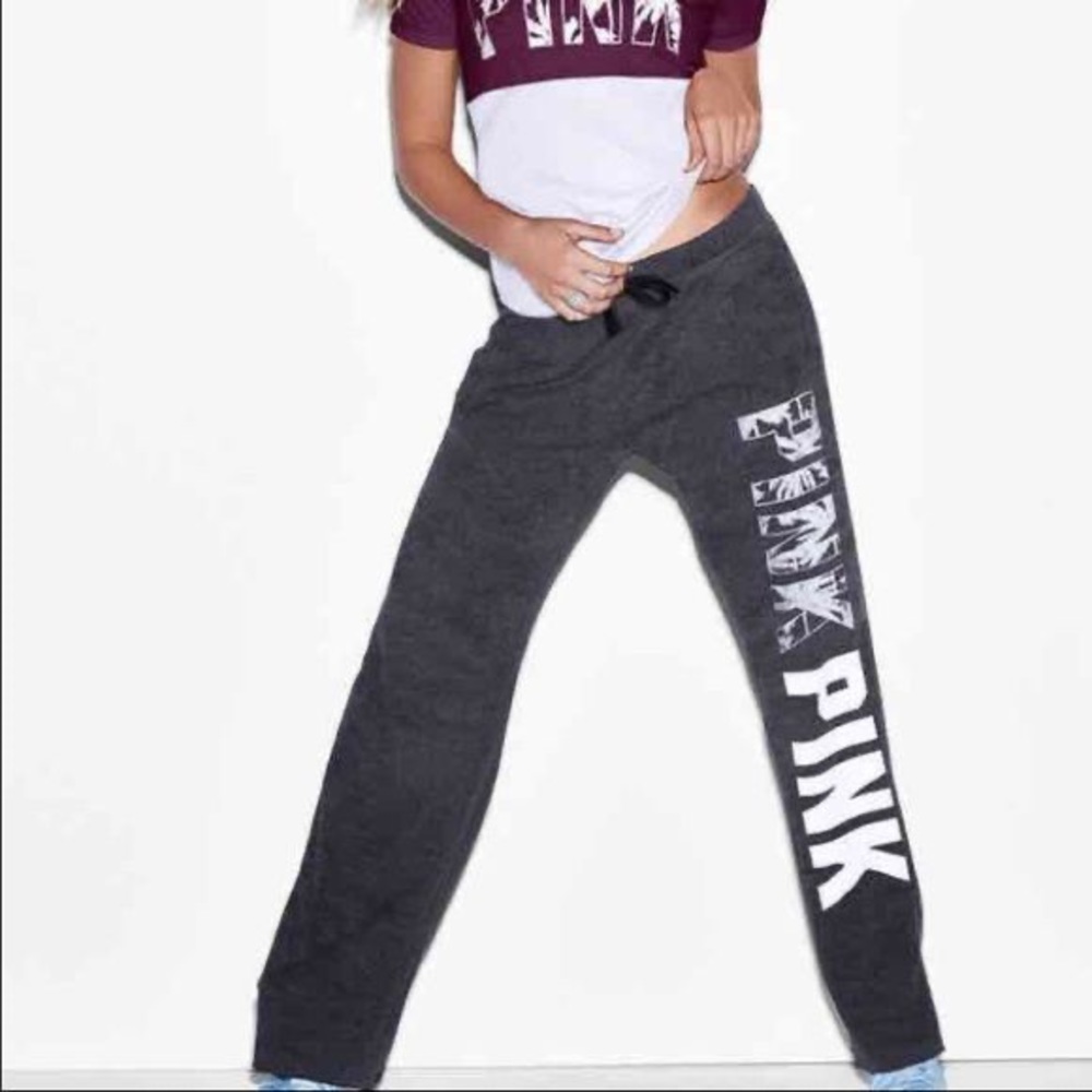 PINK Victoria’s Secret Grey Boyfriend Sweatpants